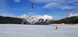 The best snowkite spots in Spray Lakes, Alberta, Canada // Kiterr.com