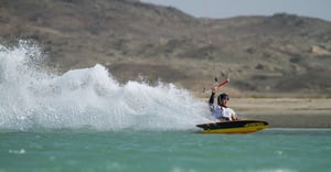 Kiteboarding spot in Oman, photo by: @KiteSpeed // Kiterr.com