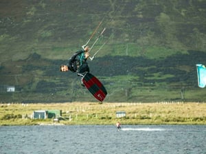 Battle for the Lake - Kiteboarding in Achill Island, Ireland - photo Stance Kiteboarding // Kiterr.com
