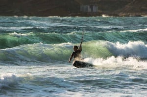 Gomati Beach - kitesurfing wave spots in Limnos, Greece - photo by Siroko Wind Club // Kiterr.com