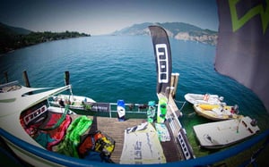 Kiteboarding in Lake Garda, Italy - photo by Easykite.it // Kiterr.com