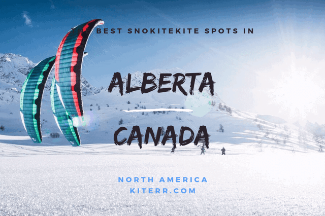 The best snowkite spots in Spray Lakes, Alberta, Canada - map & spot guide // Kiterr.com