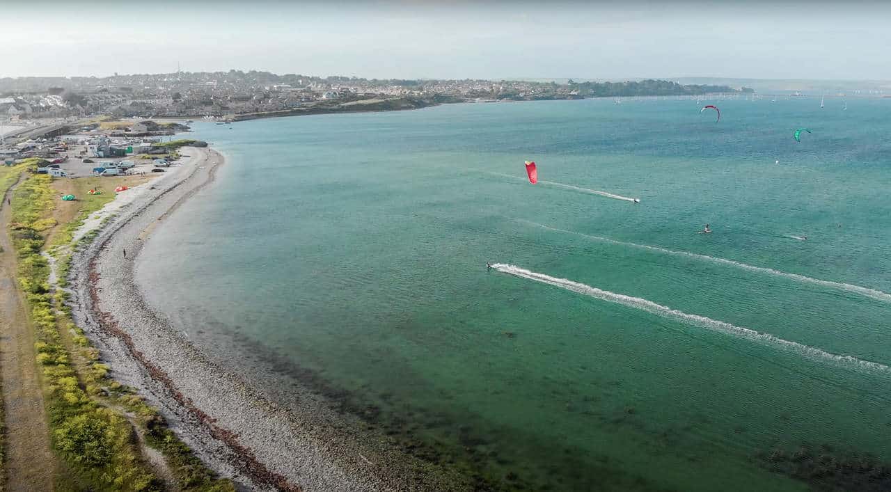 Kiteboarding spot in Portland Harbour, Weymouth, Dorset // Kiterr.com