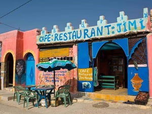 Jimi Hendrix Cafe in Essaouira, Morocco // Kiterr.com