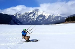 The best snowkite spots in Spray Lakes, Alberta, Canada // Kiterr.com