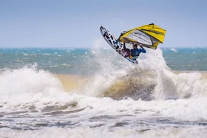 Windsurfing on Sidi Kaouki, Morocco - image by Darren Osborne - Ozzyimages // Kiterr.com
