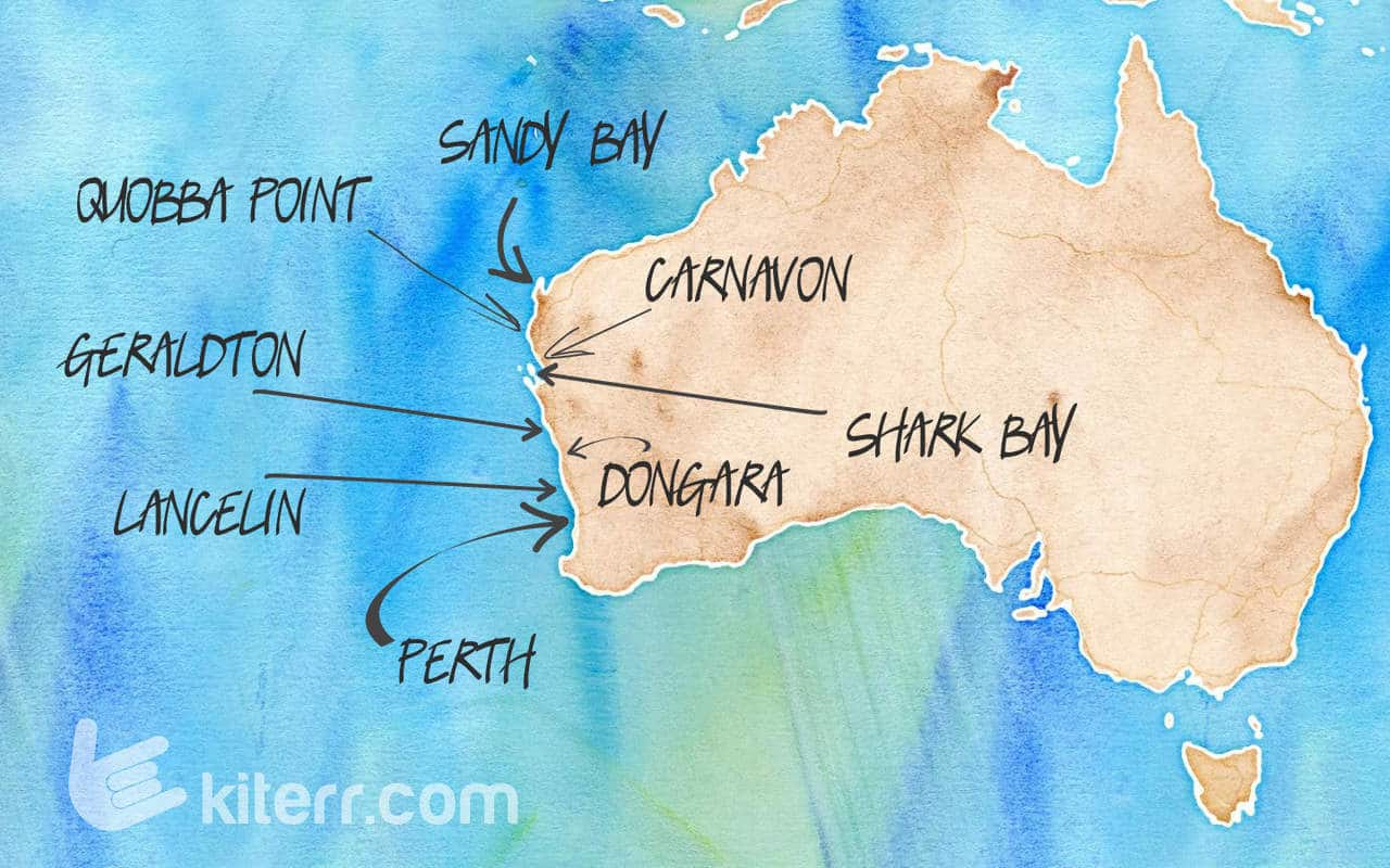 Kitesurfing spots in Western Australia // Kiterr.com