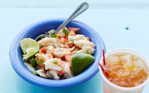 Seafood salad ( Yep, there's more conch! ) - Local food - Providenciales, Turks & Caicos Islands | Kiterr.com