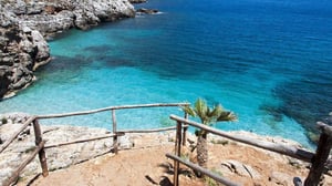 The azure coast of Favignana island - kitesurfing in Sicily | Kiterr.com