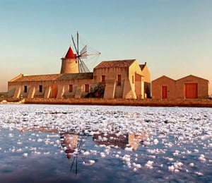 Lo Stagnone Natural Reserve - salt pans | The best kiteboarding spots in Sicily, Italy - Kiterr.com