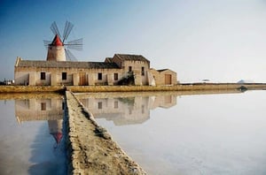 Lo Stagnone Nature Reserve - salt pans | The best kiteboarding spots in Sicily, Italy - Kiterr.com
