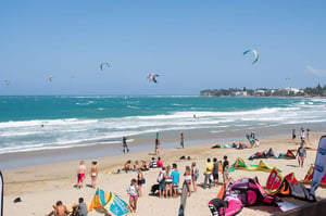 Bozo Beach is home to many local kitesurfing schools - Kitesurfing in Cabarete, Dominican Republic | Kiterr.com