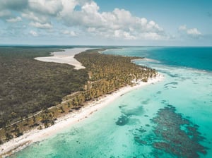 Aerial view of the tropical paradise - Punta Cana - photo by FindUsLost - kiteboarding in Dominican Republic | Kiterr.com