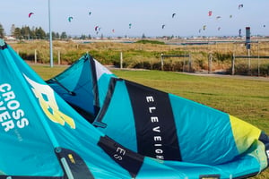 Riding at Safety Bay kiteboarding spot in Rockingham, Perth