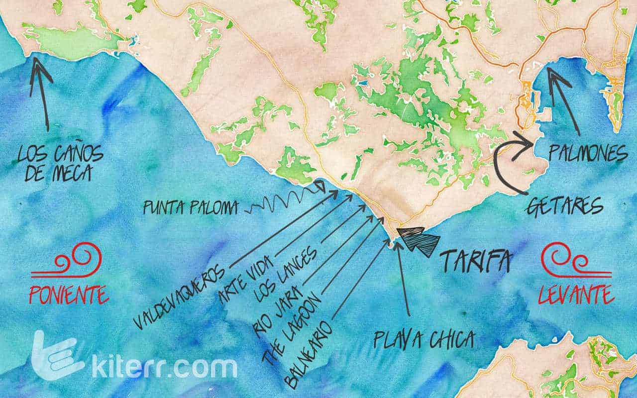 The best kitesurfing spots in and around Tarifa, Spain // Kiterr.com