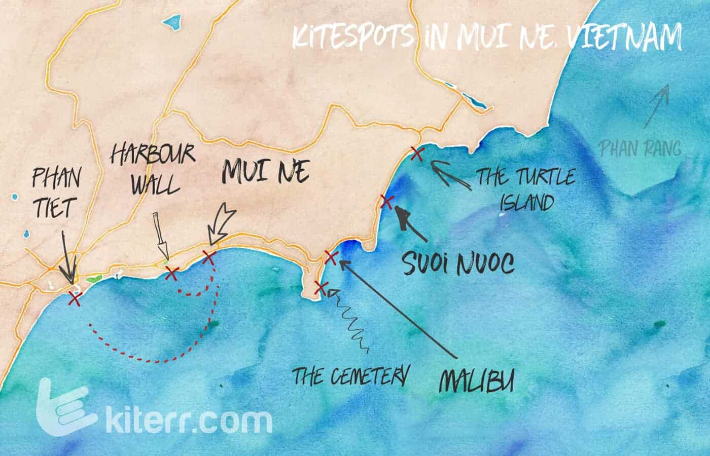 The best kitespots in Mui Ne, Vietnam // Kiterr.com